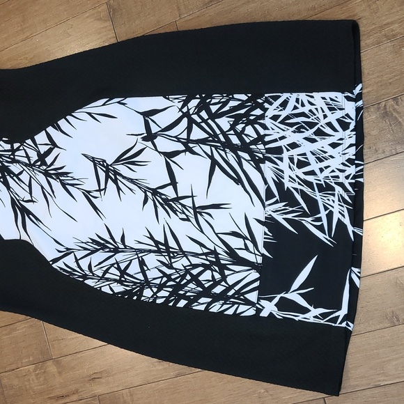 Artex Black and White Sheath Midi Dress Size large - Picture 6 of 9